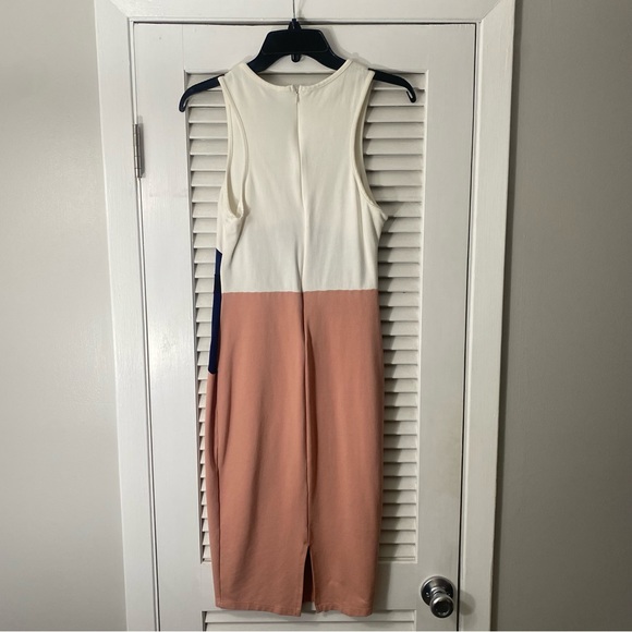 WOMENS M COLOR BLOCK SLEEVELESS DRESS - Picture 2 of 3